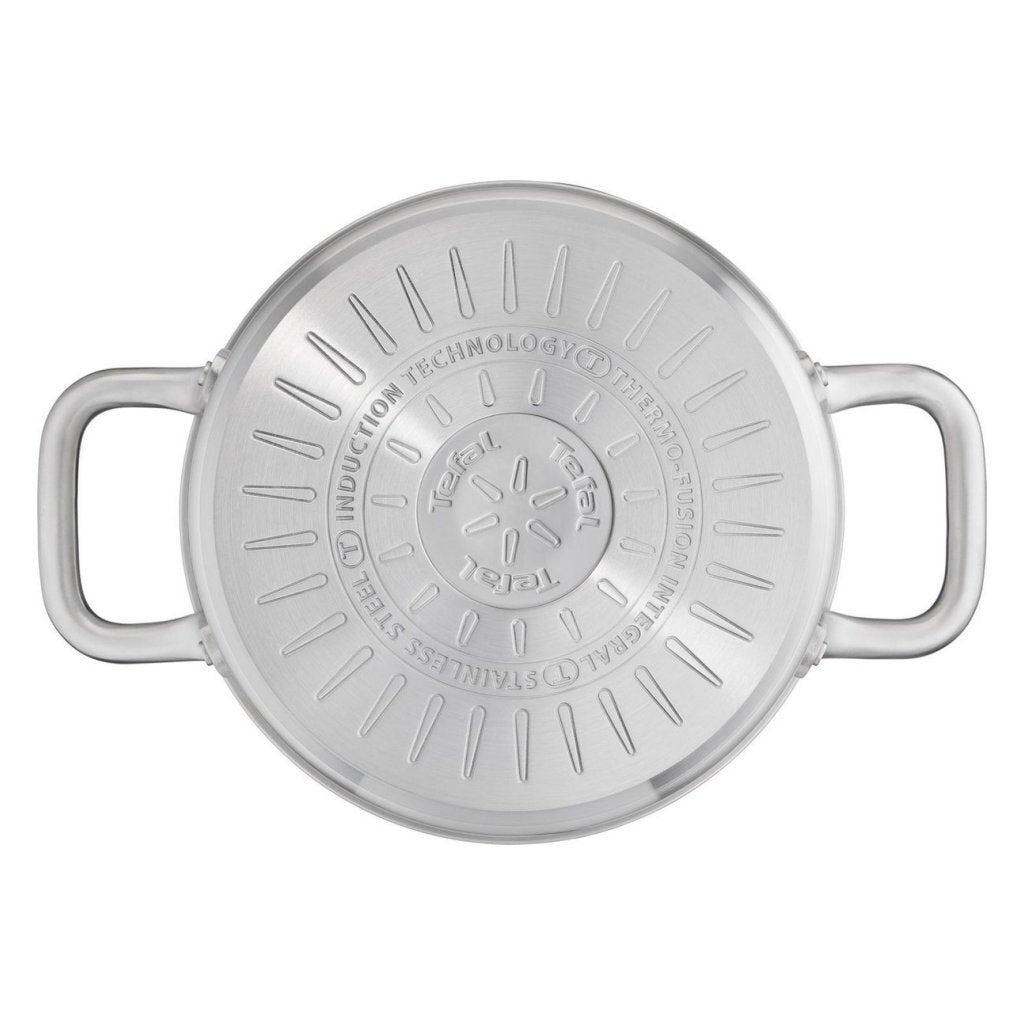 Ustensine de cuisine tefal tefal virtuosea casserole + couvercle en verre 24 cm argent