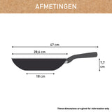 Tefal renew+ wokpan - ø28 cm - keramisch - pfas-vrij - geschikt voor inductie