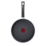 Tefal hapjespan keramisch 24cm inductie zwart met deksel.