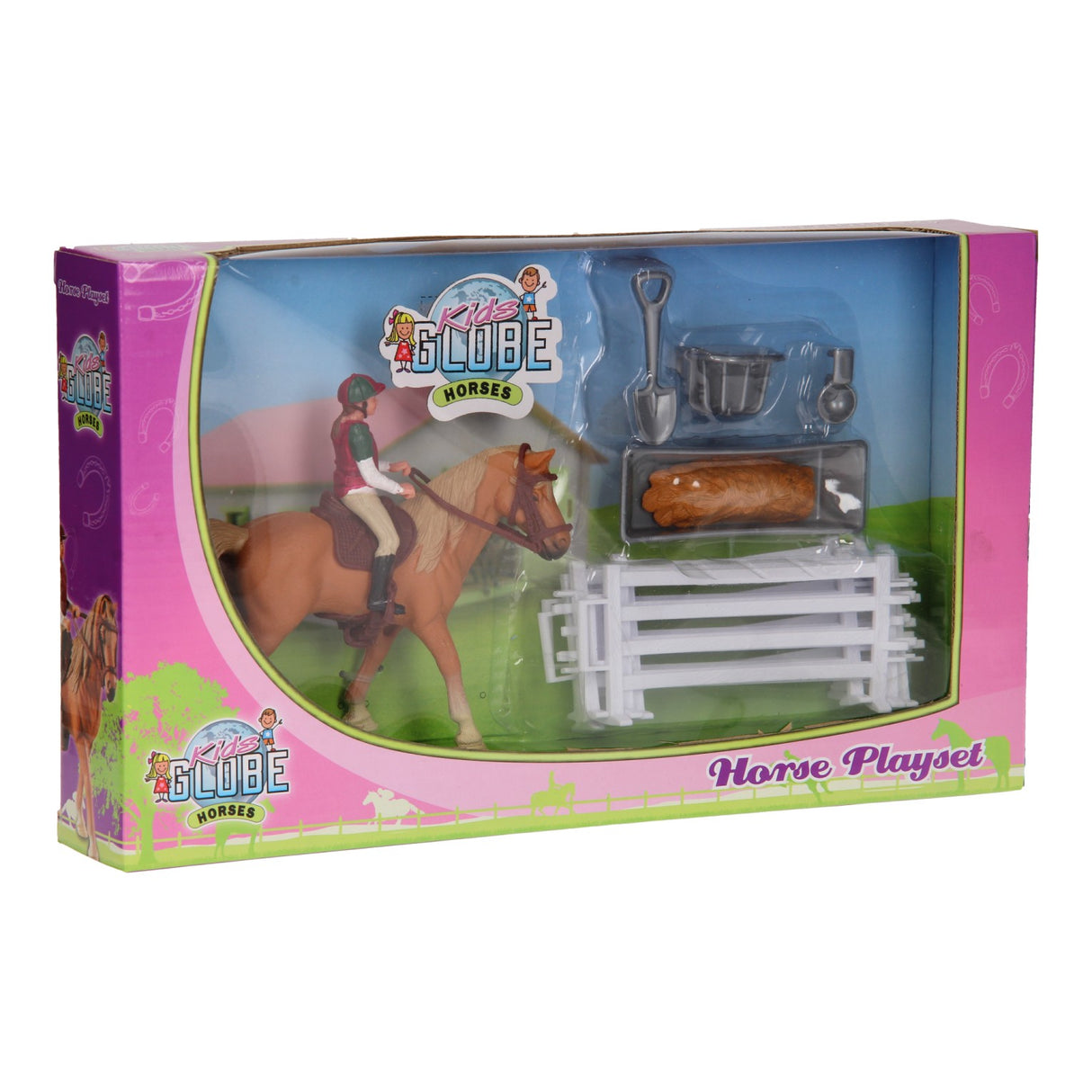 Kids Globe Globe Globe Play Set Horse, Rider z akcesoriami, 1:24