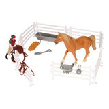 Kids Globe Globe Globe Play Set Horse, Rider z akcesoriami, 1:24