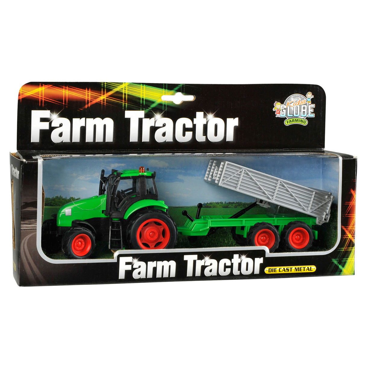 Kids Globe Globe Globe Tractor with Trailer Light Sound 1:32