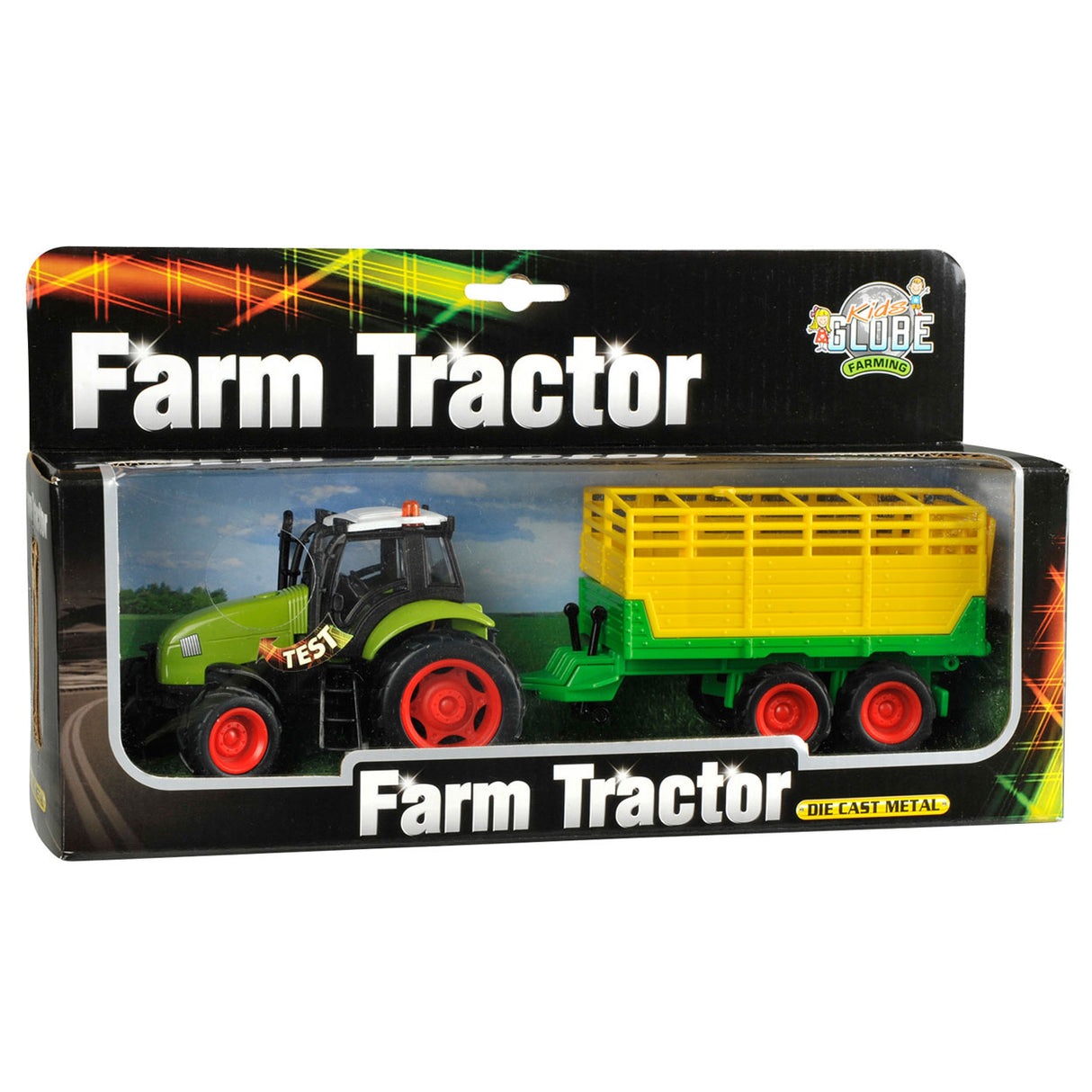 Kids Globe Globe Globe Tractor with Trailer Light Sound 1:32