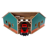 Kids globe globe globe shed corner wood for 2 tractors 1:16