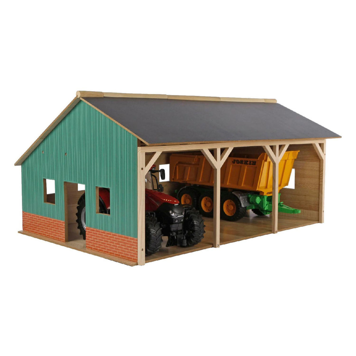 Kids Globe Globe Globe Wood Agricultural Lock per 3 trattori, 1:16