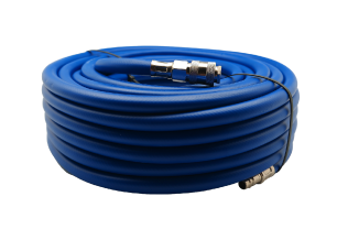 Adler pneumatisch draad 10mm*15m pcv blauw met connectoren