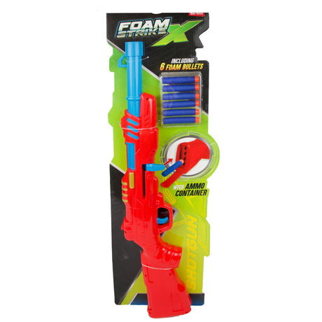 Toi-toys foam strikex geweer -shotgun-met 6 foampijlen 2ass
