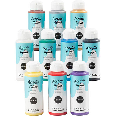 A-color acrylverf - assortiment, 03 - metallic, 10x120 ml