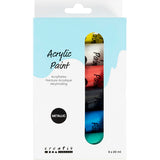 A-color acrylverf, 6x20 ml, kleuren assorti