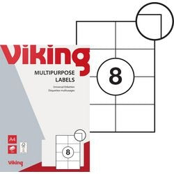 Multifunctionele etiketten viking mat wit