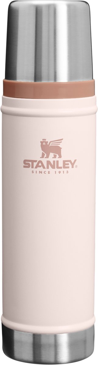 Stanley classic legendary thermosfles 750 ml - houdt 20 uur warm of koud - lekvrij - vaatwasserbestendig - bpa-vrij - voor koffie, thee en meer - roestvrijstalen thermoskan - rose quartz