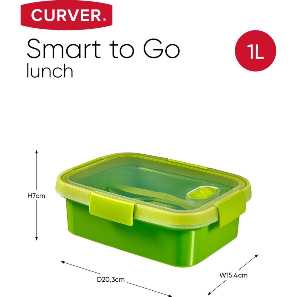 Curver Smart to Go obědbox 1L + sada příborů