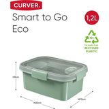 Curver Smart To Go Eco Lunchbox 1.2L + Bestiksæt + Sauscup