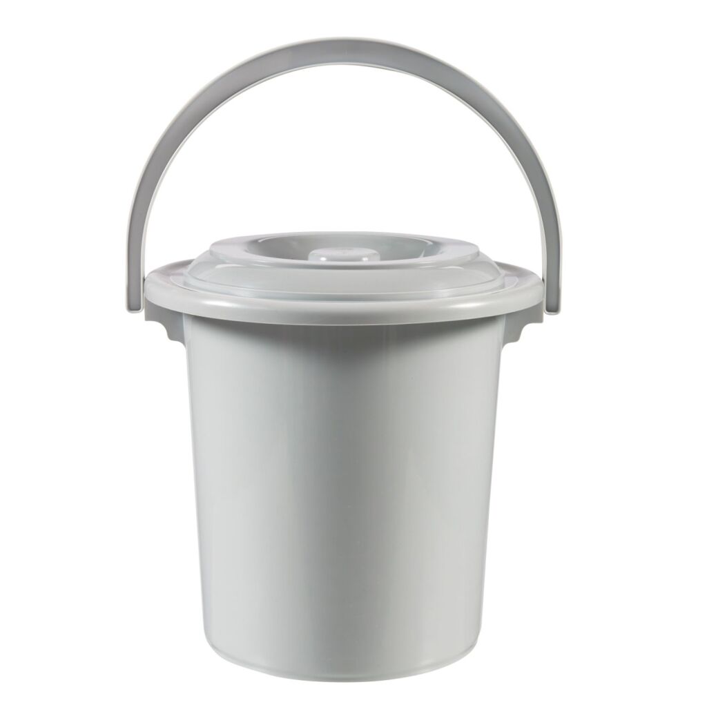 Seau de toilette Curver 10L Gris clair