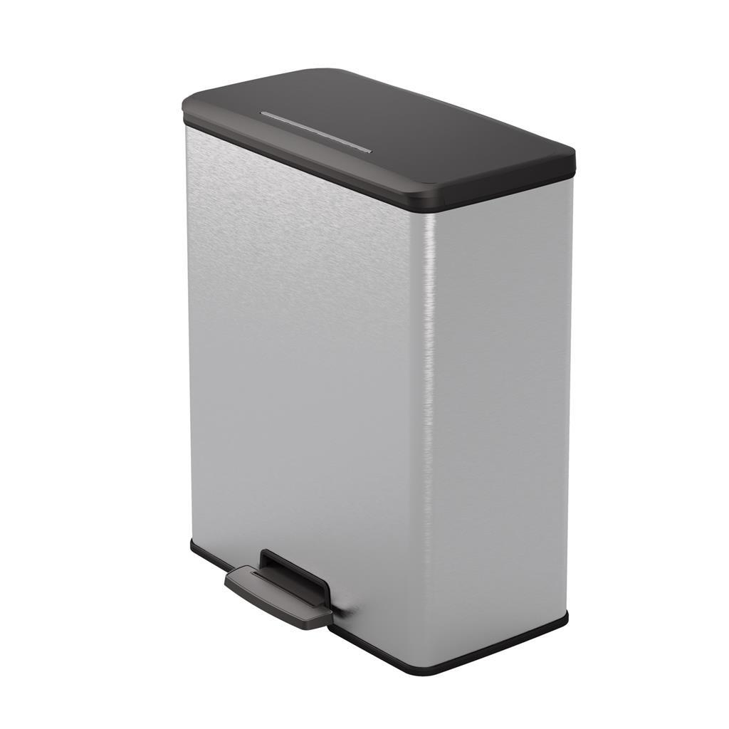 Curver Curver Pedal bin Deco Rectangular 65 L Silver colored