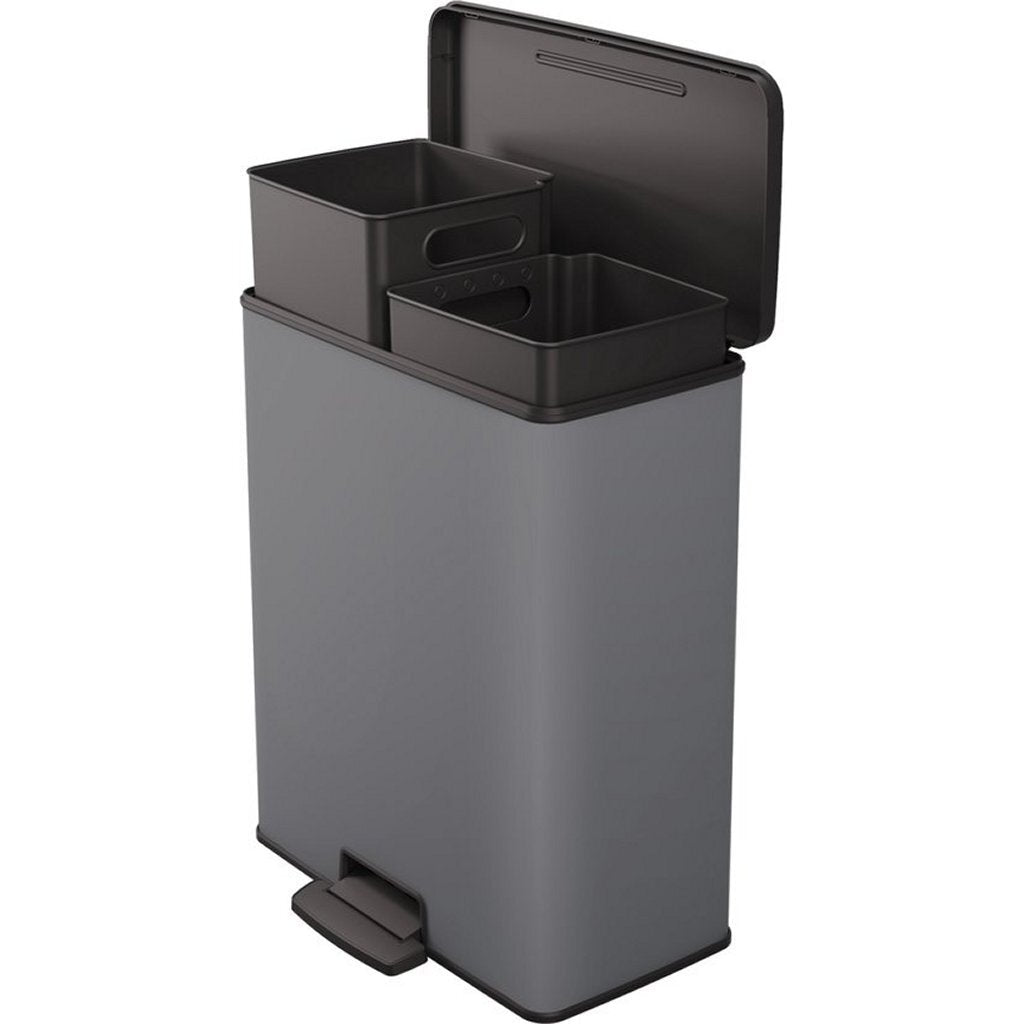 Curver DeBobin Duo Bin 26 + 26L Grey Cool