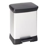 Curver Curver Pedal Bin Deco Rectangular 30 l Silver Colored