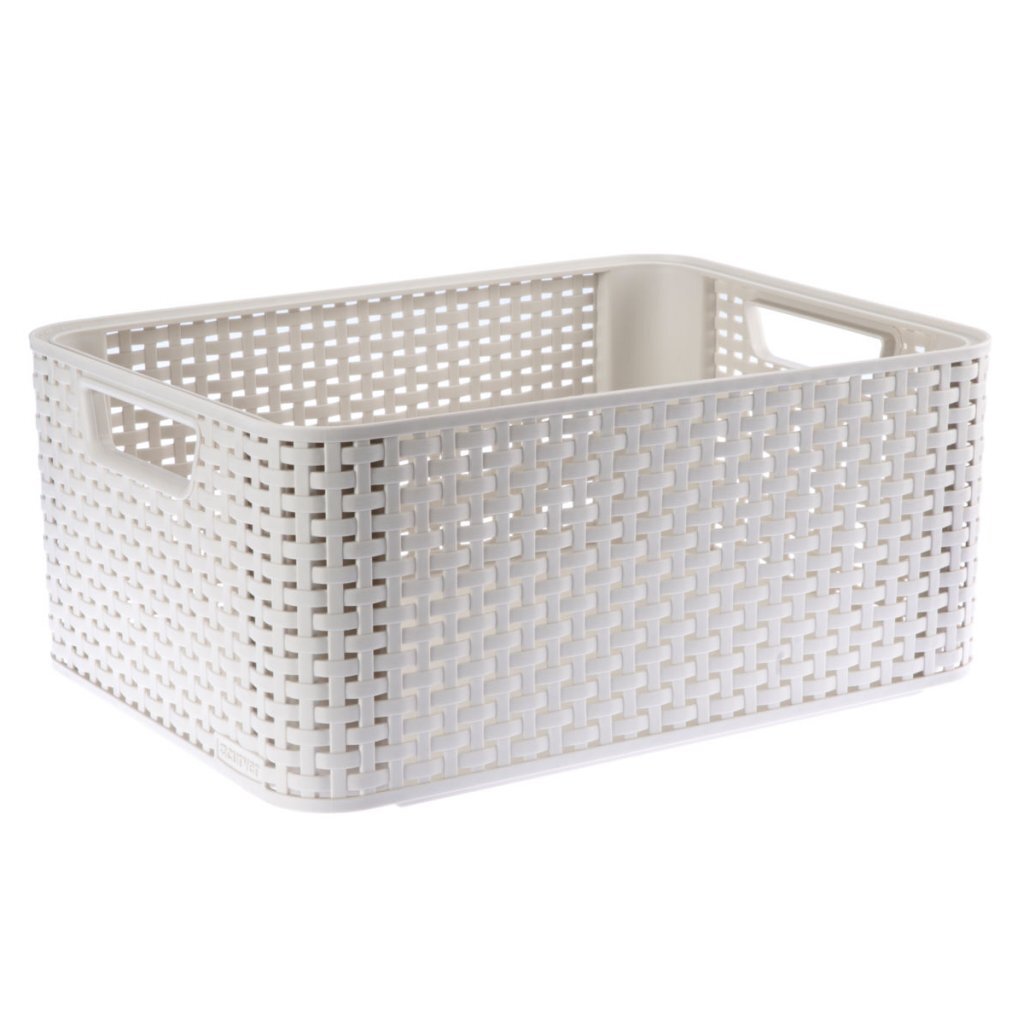 Panier de rangement de style curver 18L blanc