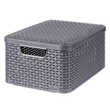 Curver Curver Curver Storage Box Style con coperchio M 18 l di colore argento metallico