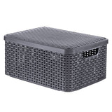 Curver Curver Curver Storage Box Style con coperchio M 18 l di colore argento metallico