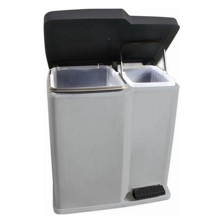 Curver Curver Pedal bin deco s vnitřními kbelíky 15+6 l světle šedá