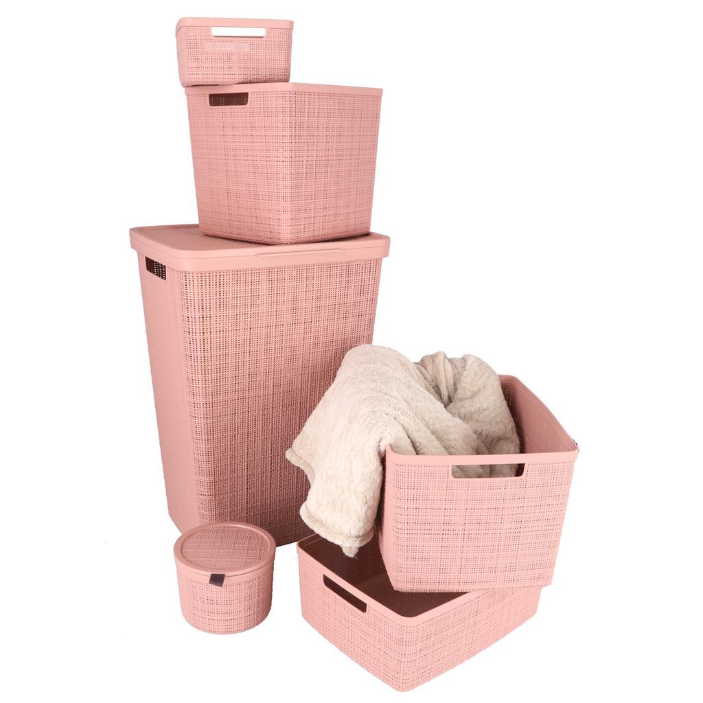 Křivka Curver Storage Basket Jute-Look 20l Pink