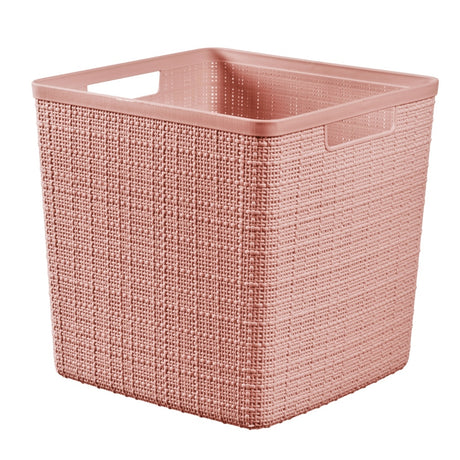 Curver opbergmand jute-look 17l roze