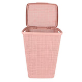 Curver curver wasmand met deksel jute-look 58l roze