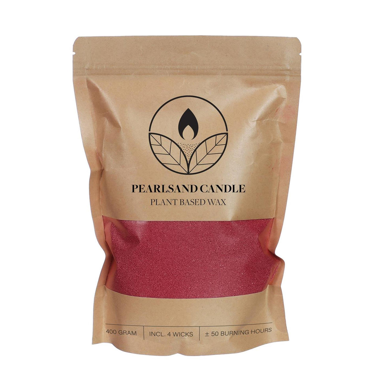 Ideas 4 seasons kaarsenzand pearlsand candle 400gr rood