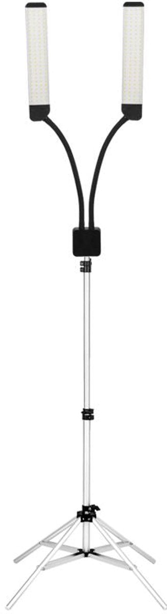 Activeshop professionele led salonlamp met statief – schaduwloze beautylamp met twee armen – make-up, wimper tattoo lamp polluks ii