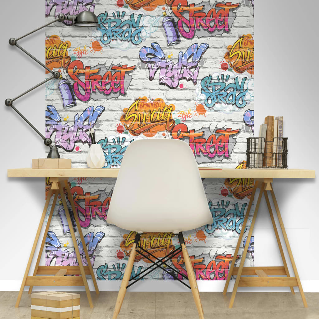 Cubos de pared holandeses Cubierta de pared holandesa Graffiti multicolor L179-05