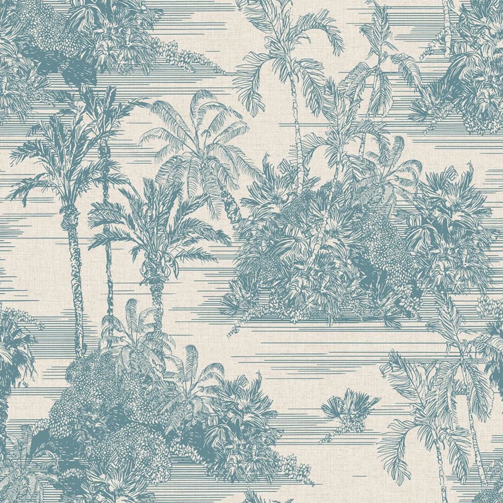 Covergs néerlandais Coverchs néerlandais papier peint beige tropical et lichtblauw