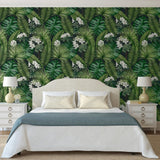 Dutch Wallcoverings Dutch Wallcoverings Wallpaper Eden Black and Dark Green