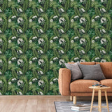 Dutch Wallcoverings Dutch Wallcoverings Wallpaper Eden Black and Dark Green