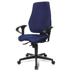 Bureaustoel eiger viking synchroonmechanisme blauw