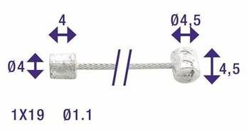 Elvedes Derailleur Cable 2,25m Nexus (6400)