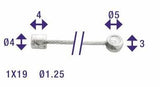 Elvedes Schakel Binnenkabel 2250 mm en acier inoxydable Ø1,25 mm n t-nippel