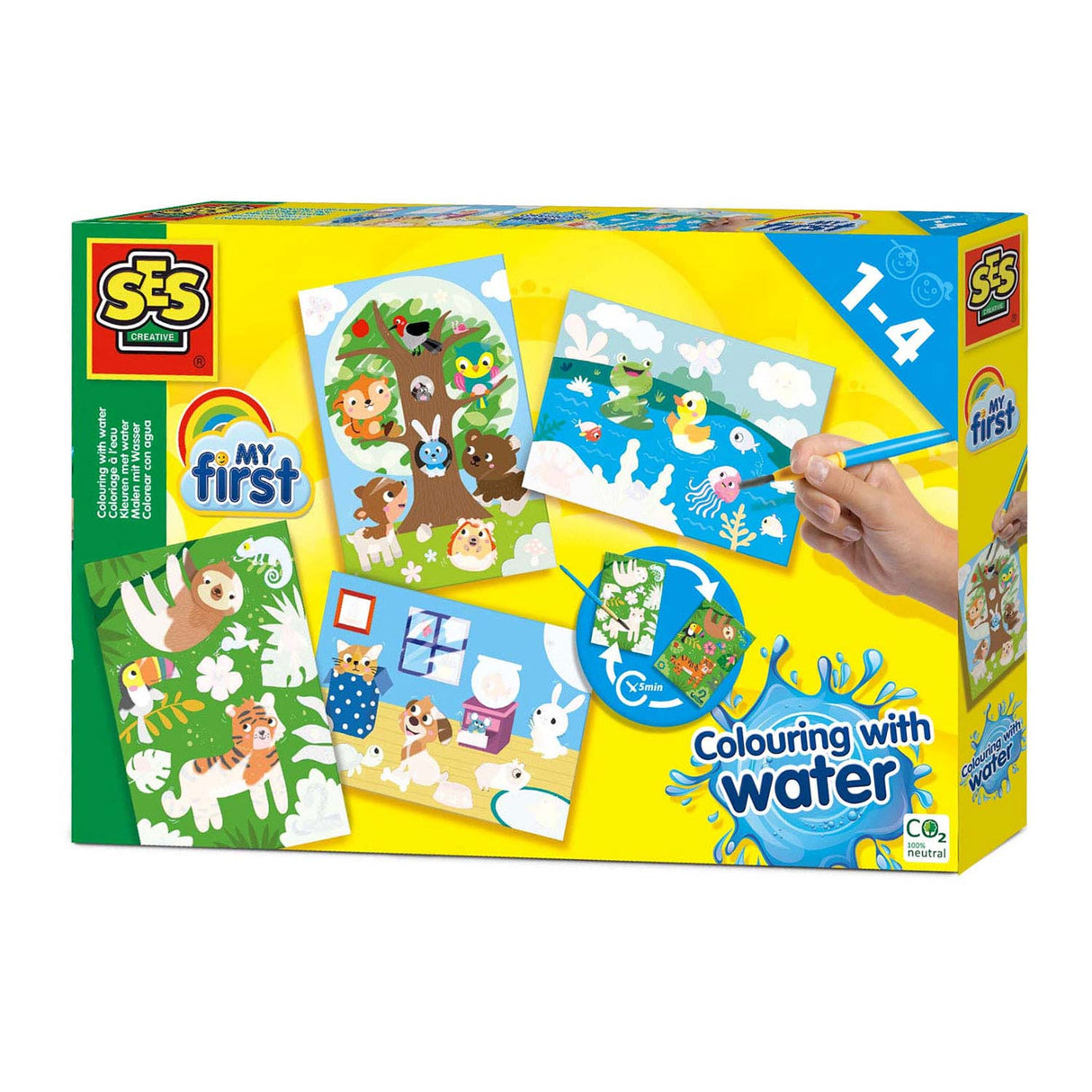 SES meine ersten Farben mit Wasser versteckte Tiere