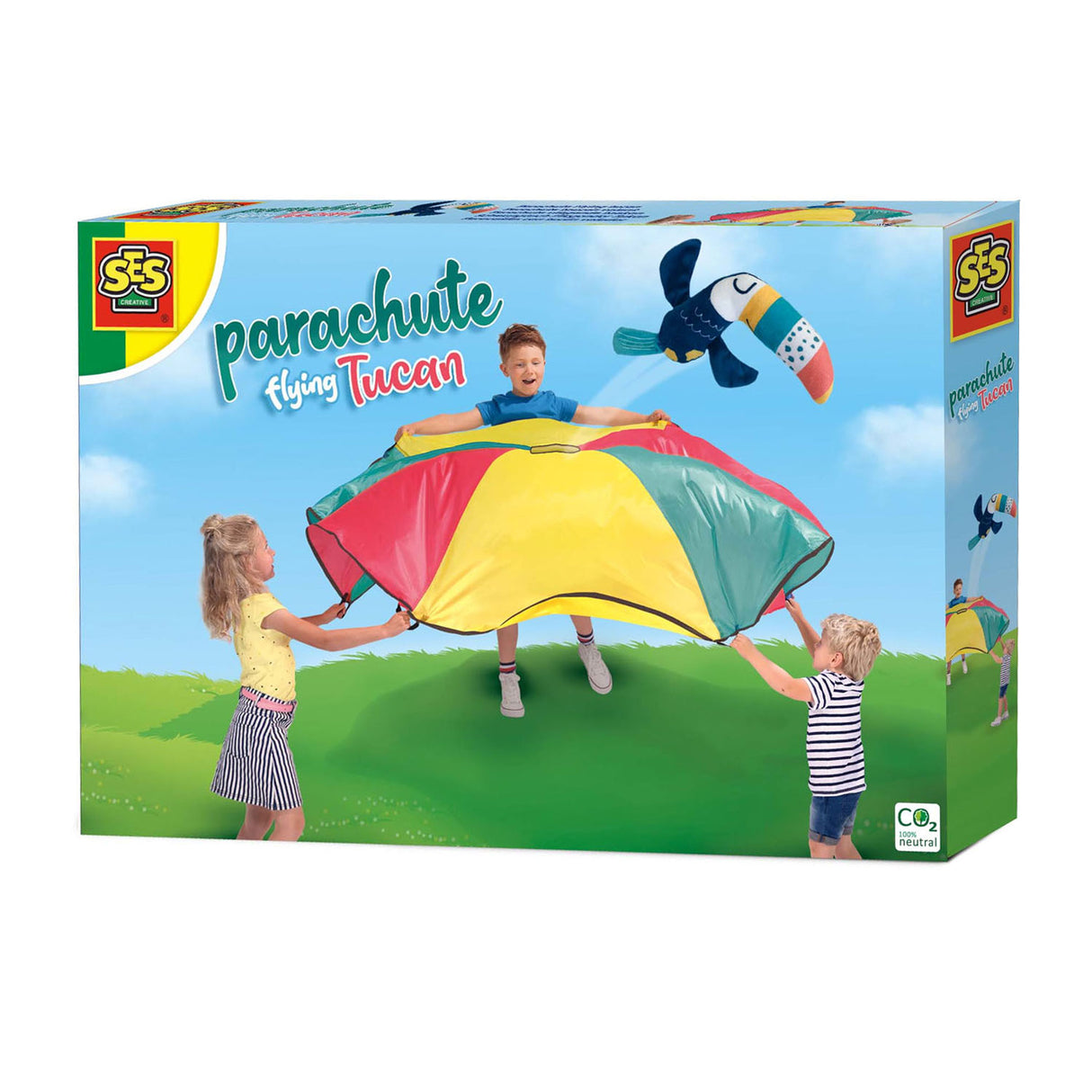 SES Parachute flying toucan