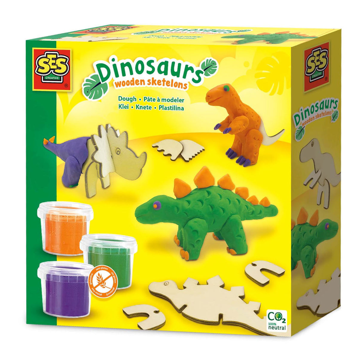 Ses Klei Dinosaurus Skeleton de madera