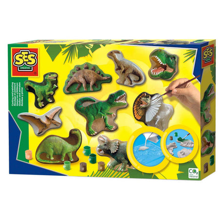 Ses gips gieten en schilderen - dinowereld