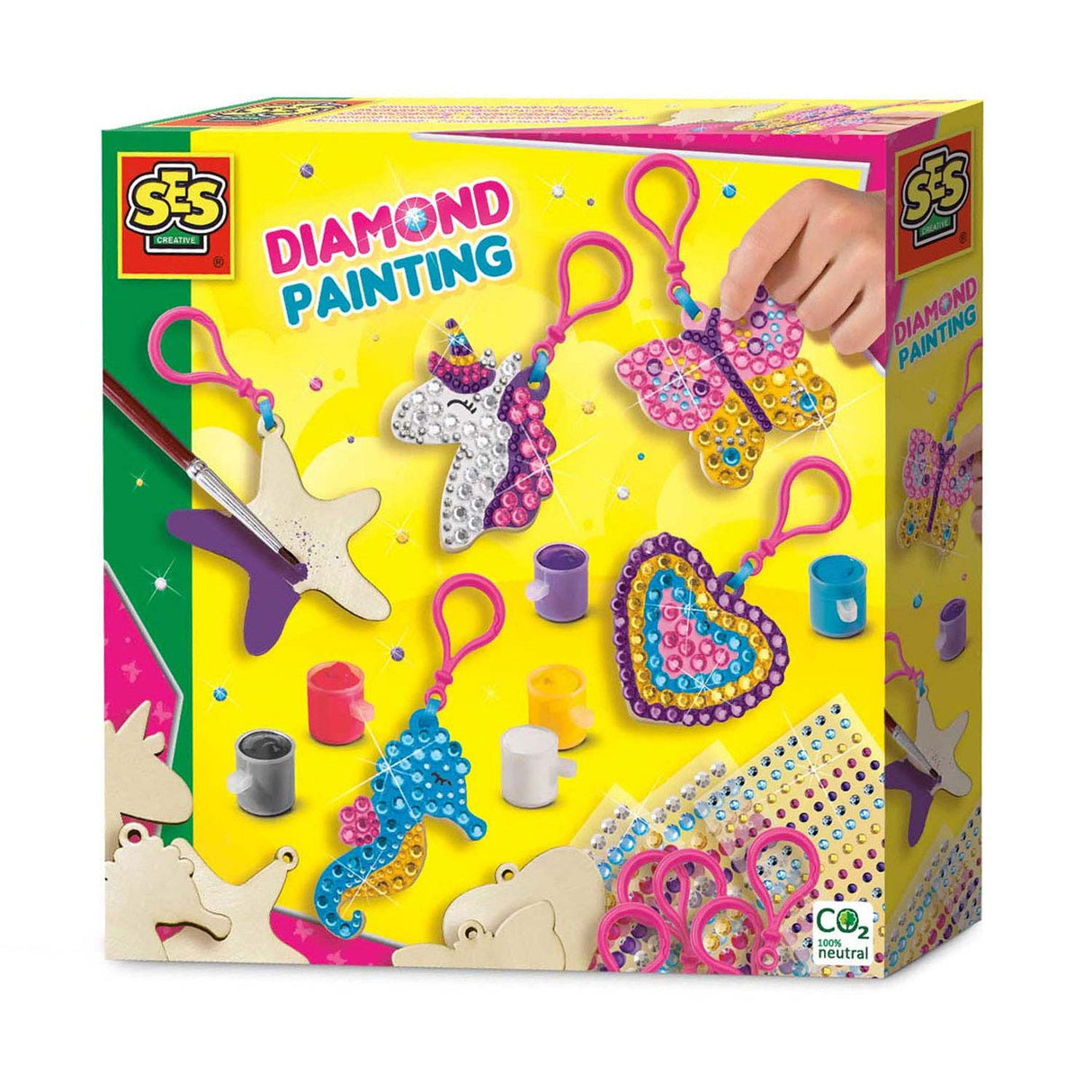 SES Diamond Painting Houten Sleutelhangers