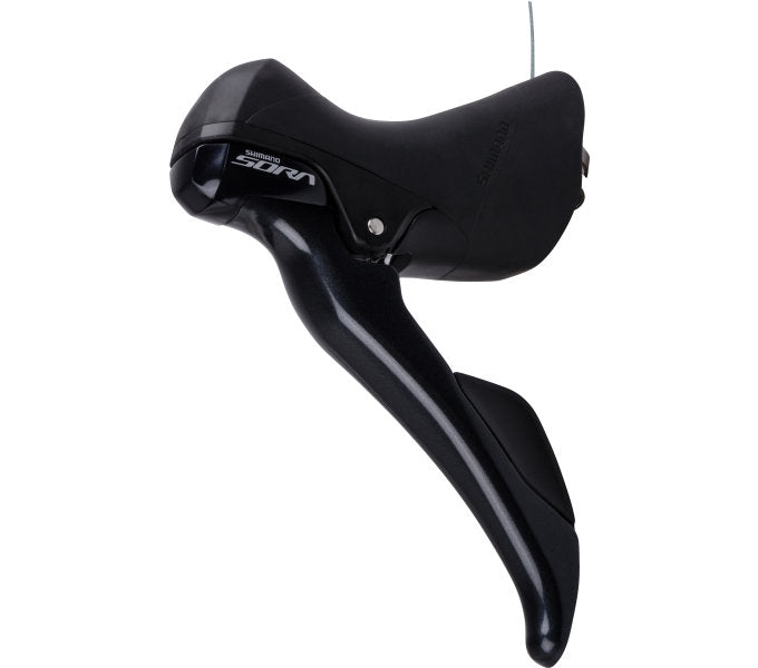 Verestelador de Shimano (izquierda) con palanca de freno 2 velocidades Sora ST-R3000 Negro