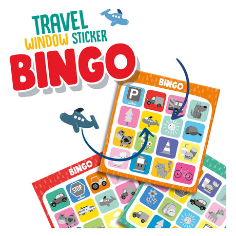 Ses reisspel raamsticker bingo