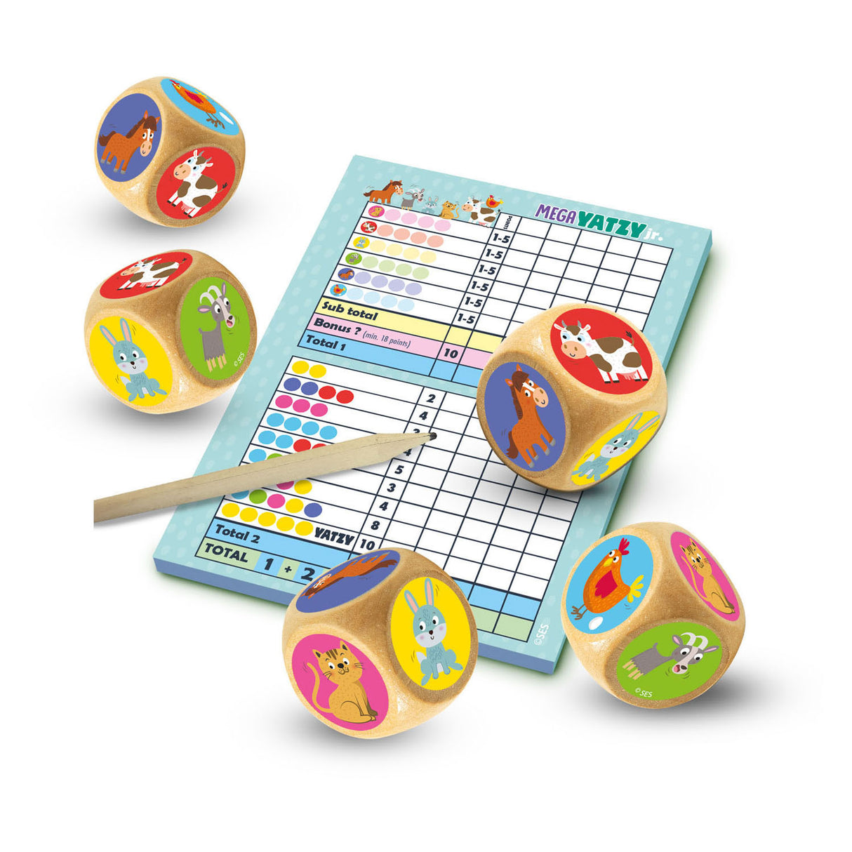 SES Mega Yatzy Junior Children's Board Game