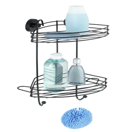Wenko 1069607 - vacuum-loc hoekrek 2-laags zw. | 1 stuks
