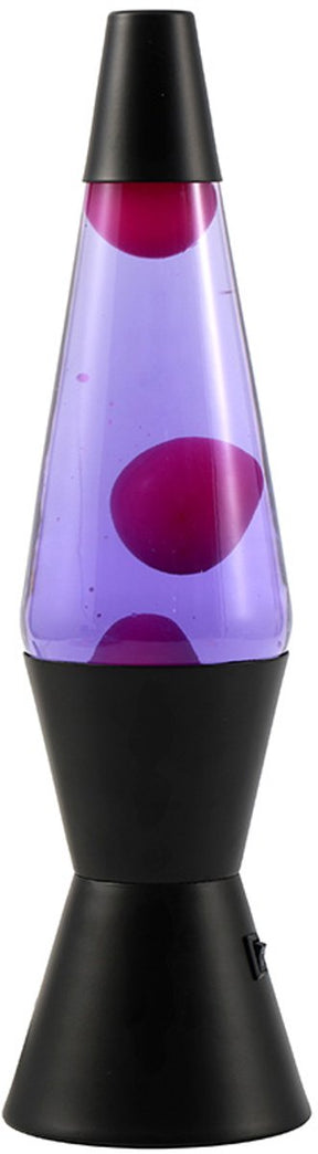 I-total - led lava lamp spaceship - zwart - paars roze
