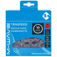 M-Wave Necklace 10-Speed, 1 2x11 128 116L Silver Anti-Rust (Hanging Package)