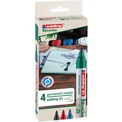 Permanentmarker edding ecoline 21 4-21-4 1,5-3mm assorti 4 stuk