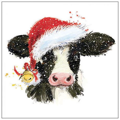 Ambiente servetten 33cm christmas cow bell fsc mix